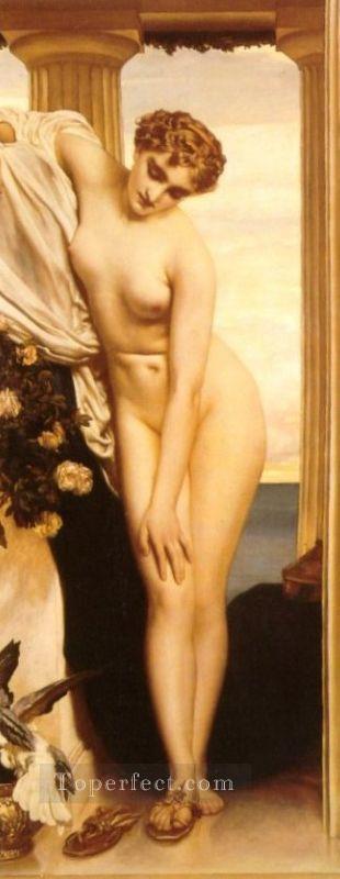 Venus Disrobing for the Bath 1866 Academicism Frederic Leighton Oil Paintings